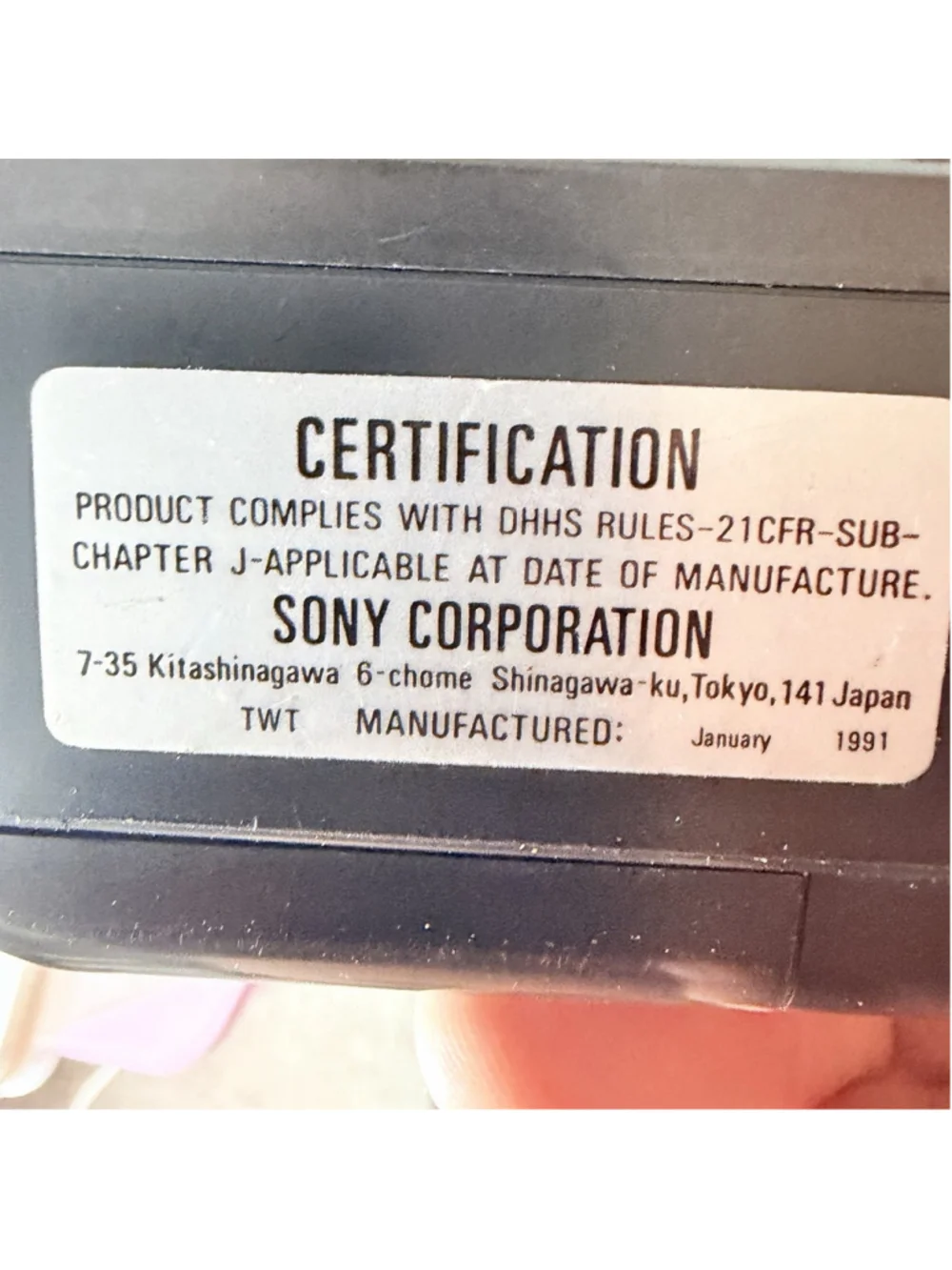 SONY WATCHMAN FD-230 2.7” Portable B&W Analog TV 1991 Tested Screen Works